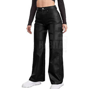 กางเกงหนังแท้ผู้หญิงทรงสลิมฟิตสีดำ ผลิตในปากีสถาน เนื้อนุ่ม เหมาะสำหรับผู้ใหญ่ - Product Image 5