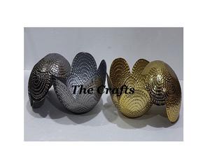 Ensemble de quatre bols à chocolat en acier inoxydable gris et doré, taille personnalisée, bol de service alimentaire en Inde - Product Image 1