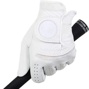 Best Selling Custom Logo Unisex Options With Personalized Cabretta Leather White Golf <b>Gloves</b> Adult Finger Protection for Sports - Product Image 2