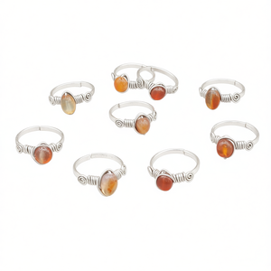 Anillos de Moda con Alambre y Detalles de Piedras Semipreciosas para Venta al por Menor - Product Image 2