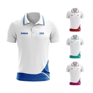T-shirt Polo de golf personnalisé T-shirt polo de sublimation en coton pour homme polyester grande taille - Product Image 2