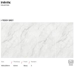 Dalles de carrelage en porcelaine texturées, résistantes à l'usure, brillantes et polies, 600x1200 mm, pour sol, carrelage en porcelaine émaillée de luxe, imitation marbre - Product Image 2