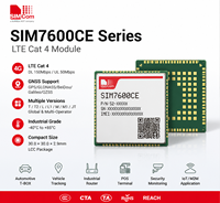 Módulo SIMCom SIM7600CE Serie LTE Cat 4 LCC, SIM7600CE-T T2 L L1 M M1 JT, Módulo de Comunicación Inalámbrica 4G LTE GNSS para IoT, M2M