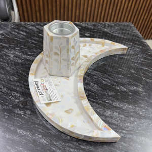 Brûleur Bakhoor arabe incrusté de nacre fait main de qualité supérieure avec ensemble de plateaux Mubkhar cadeau idéal de l'Aïd fabriqué en Inde - Product Image 1