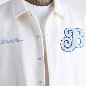 Chaqueta Bomber de Lona con Logotipo Personalizado Bordado, Resistente al Viento, Impermeable, Transpirable, Ecológica, Deportiva, de Corte Holgado para Hombre - Product Image 5