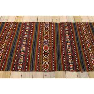 Tapis turc vintage 3,1 x 7,7 pieds, tapis d'appoint, tapis en laine rouge - Product Image 2