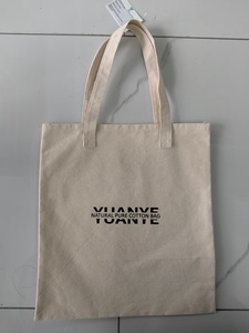 Bolsa de Tela Casual Mediana 100% Algodón Crudo con Asa 100% Algodón para Uso en Supermercados, Empaquetado en Caja - Product Image 1