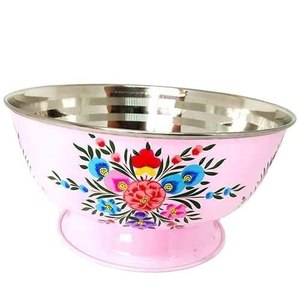 ชามดีไซน์ใบไม้โลหะชุบทองสวยงาม รุ่นใหม่ล่าสุด สไตล์อินเดีย ดีไซน์หรูหรา สีขาว ทนความร้อน - Product Image 1