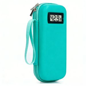 Custodia per penna per insulina in EVA resistente, borsa termica con contenitore refrigerante, termometro, custodia portatile per insulina con display. - Product Image 3