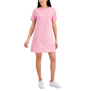 Abito Retrò Rosa da Donna ID Ideology con Collo Halter e Maniche a Lanterna in Materiale Riciclato Ecosostenibile Taglia Large-Taglia Unica - Product Image 1
