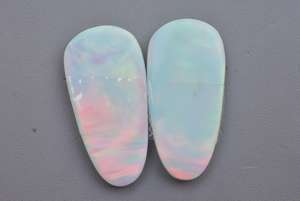 Oparex-ópalo de imitación de nebulosa, Ópalo de imitación para diseño, Gema de ópalo, par de cabujones - Product Image 5
