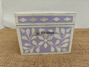Caja de incrustaciones de hueso y fregona de lujo para almacenamiento de joyas organizador Premium hecho a mano con decoración elegante atractivo Tradebyd - Product Image 4