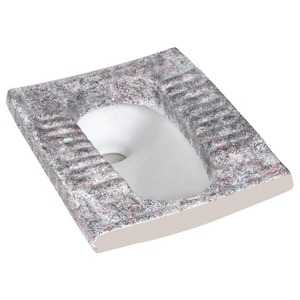 Rústico marrón Orissa Pan Eastern Square Autolimpieza Cerámica Equipo de artículos sanitarios Squat Toilet WC Pan para la venta Inodoro indio - Product Image 6