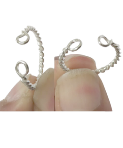 Anillo de Plata de Ley con Alambre Trenzado y Aro, Talla Ajustable de US 6 a 8, Fornituras de Plata de Ley al Mejor Precio - Product Image 1