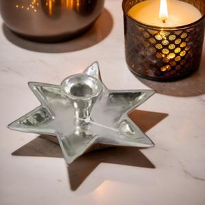 Portavelas de metal con forma de estrella para decoración del hogar pequeño para celebraciones de Navidad y cumpleaños - Product Image 4
