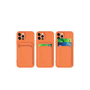 Funda de Silicona Líquida Naranja Premium para iPhone 12 Pro - Serie MSRA Ofix - Product Image 3