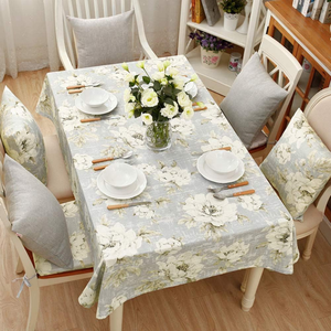 <b>Tablecloth</b> Set for Dining Table Water Proof Table Dust Proof Spillproof Soil Resistant Cotton <b>Linen</b> Rectangle Table Cloths OEM - Product Image 1