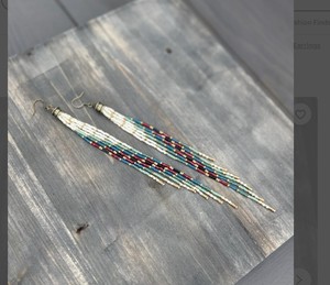 Gift for Her, Seed Bead Earrings, Bohemian Bead Earrings Quality <b>Emerald</b> Green Beaded Tassel Earrings - Product Image 2