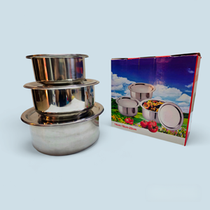 Stainless <b>Steel</b> <b>Pot</b> Set Six Piece for Kitchen Cooking <b>Pot</b> Set Multifunction Soup <b>Pot</b> Cookware Set - Product Image 1