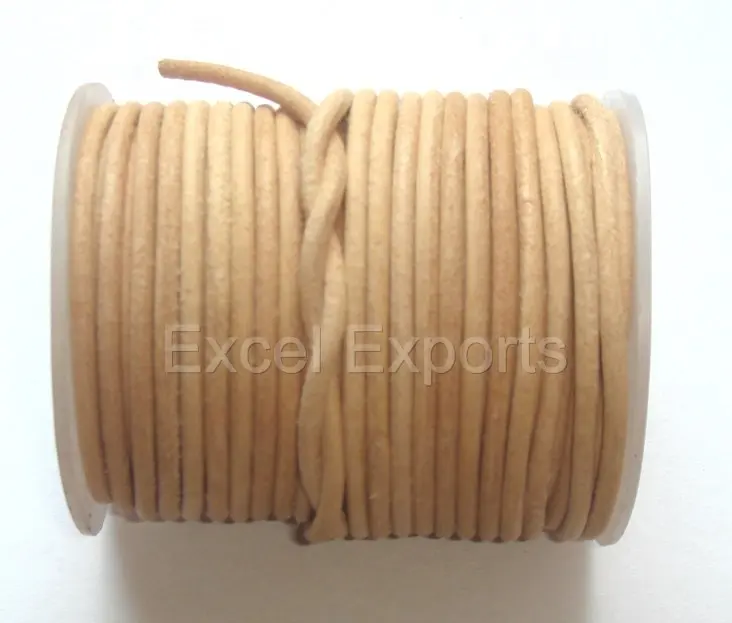 3mm Round Natural Genuine Leather String Cord Rope for Jewelry Making Necklaces Bracelets Braiding Wraps Craft