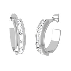 Rikhava Diamonds Custom Gold Plated Heart-Shaped <b>Stud</b> <b>Earrings</b> for Women Trendy Wedding & Engagement Jewelry - Product Image 5