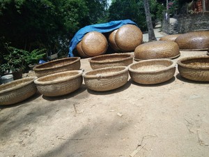 เรือไม้ไผ่ปะการังพร้อมไม้พายและที่นั่งสำหรับตกปลาในทะเลสาบและแม่น้ำสำหรับการผจญภัยกลางแจ้ง - Product Image 6