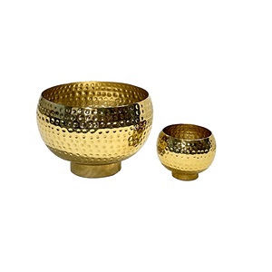 Juego de 3 cuencos grandes de mostaza caliente Zephyr Gold Antique Bowl - Product Image 6