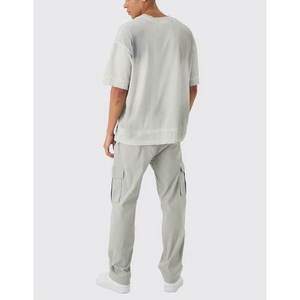 Pantalon cargo pour homme 100% coton, couleur unie, pantalon décontracté pour tous les jours - Product Image 5