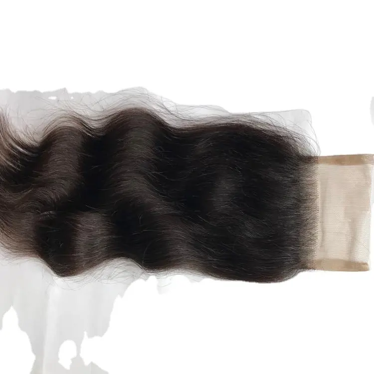 インドの卸売業者エクステンションブラジルの人間の髪の毛の束の閉鎖と正面のストレートヘアバンドルの閉鎖