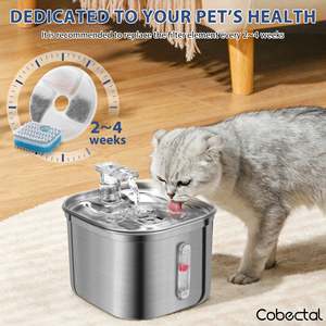 Cobectal - Juego de 8 Filtros de Repuesto para Sistema de Triple Filtración para Bebederos de Agua de 74 oz/2.2 L para Gatos y Perros - Product Image 4