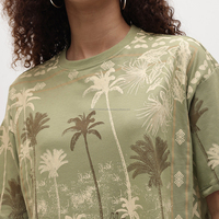 Kaos Katun Wanita Fit2Fight Formal Musim Panas Ramah Lingkungan Terry Kompresi Bernapas Bordir Batik Kancing Regular Fit High