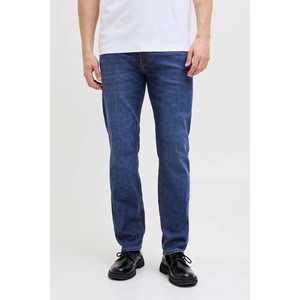 J & J Jeans en denim taille haute à coupe droite pour homme, style vintage gothique hip-hop, streetwear, D/bleu, coupe ample, tricoté de couleur foncée et claire - Product Image 4