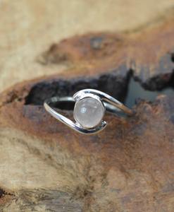 Anillo Clásico Estilo Boho para Mujer, Joyería de Plata 925 con Cuarzo Rosa, Anillo Hecho a Mano, Regalo para Enamorados - Product Image 3