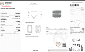 Meilleure qualité IGI certifié forme émeraude coupe CVD diamants en vrac cultivés en laboratoire VS2 diamant vert créé en laboratoire - Product Image 2
