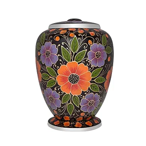 Urnas Funerarias de Metal con Diseño Floral para Cenizas Humanas, el Regalo Más Precioso para Proveedores de Funerales, Disponibles al por Mayor - Product Image 1