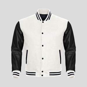 Chaqueta de bombardero de diseño personalizado calidad hombres mangas de cuero Chenille bordado béisbol Letterman Varsity chaquetas para hombres/mujeres - Product Image 3