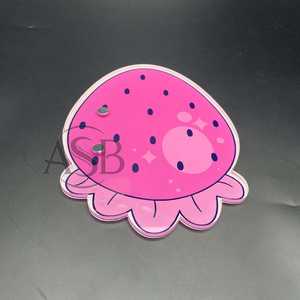 Azulejo de pestañas acrílico de fresa rosa con imanes Impresión de logotipo personalizado Azulejo de pestañas en forma de fresa - Product Image 6