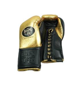 Guantes de boxeo hechos a mano de calidad profesional sin boxeo sin vida cuero de vaca genuino con estampado de logotipo guantes personalizados con cordones - Product Image 5