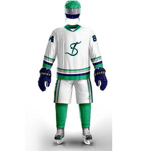 Uniformes de hockey sobre hielo personalizados, equipo de tela gruesa, kit de pantalones de Jersey para entrenamiento de invierno y ropa de juego - Product Image 4