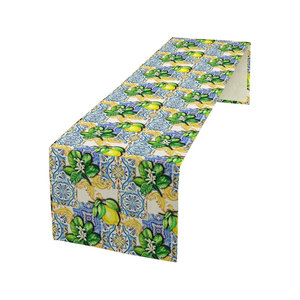 High Quality 100% Pure Cotton Flower Design Customized Print Table Runner with Customize Logo - Product Image 2