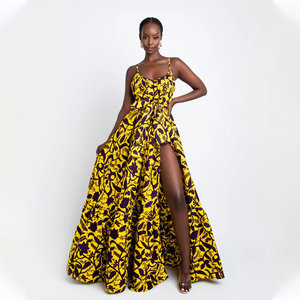 Abito lungo africano con stampa dashiki, modello corto, per tutte le stagioni - Materiale in cotone - Product Image 5