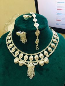 24K or Dubai Vintage mode ensemble classique perle fleur broches boucles d'oreilles collier anniversaire diamant cadeau cuivre bijoux - Product Image 3