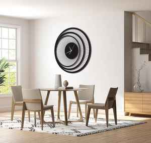 Horloge murale ronde Eterna |   Horloge murale ronde silencieuse Eterna au design intemporel, décoration intérieure classique pour la maison et le bureau - Product Image 5