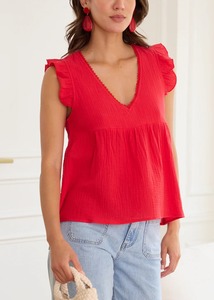 Direct Factory <b>Supply</b> Azelie Blouse Vintage Cotton Gauze for <b>Office</b> or Beach Days Warm Weather Worldwide <b>Supply</b> - Product Image 6