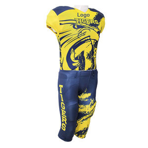 Uniforme de fútbol americano con estampado de jugadores jóvenes adultos de poliéster transpirable del equipo nacional de estilo único para Unisex - Product Image 2