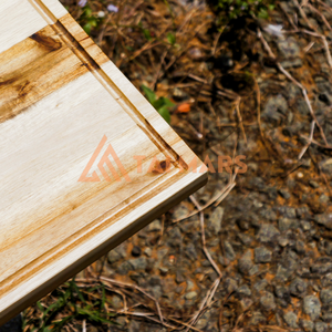 Grande planche à découper de cuisine naturelle écologique de haute qualité en bois de bambou d'acacia de couleur naturelle pour la décoration intérieure - Product Image 6