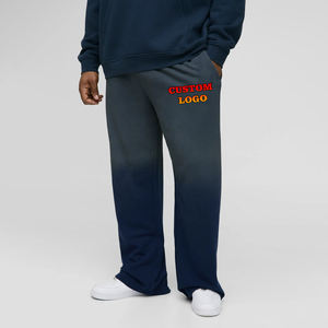 กางเกงขายส่งผู้ชายผ้าฝ้ายแท้ 100% ซักฟอกแบบซันเฟด กางเกงขายาวผ้าฟลีซผ้าฝ้ายแท้ 100% ขายส่ง กางเกงวอร์มขายาวทรงหลวม ระบายอากาศได้ดี สีพื้น สำหรับผู้ชาย - Product Image 1