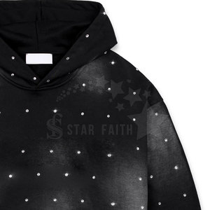 Sudadera con Capucha de Forro Polar para Hombre, Estilo Invernal, Lavado Ácido, Estampado de Diamantes de Imitación, Elegante, con Cremallera Brillante, Transpirable, Ligera, Personalizable para Ropa Urbana - Product Image 6