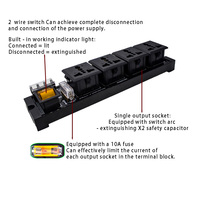 Module de distribution d'alimentation pour armoire AOSI, multiprise industrielle, boîtier de commande, protection des connexions de câbles