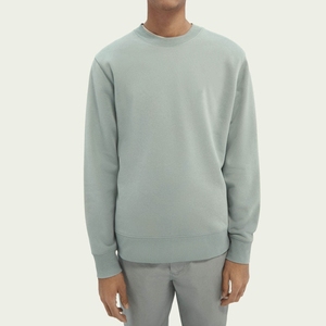 เสื้อสเวตเชิ้ตผู้ชายคอกลมทรงปกติ ผ้าฝ้ายฟลีซ 100% หนา 350 กรัม สำหรับฤดูหนาว กันลม สีพื้น  รับปักลายตามสั่ง พิมพ์ลายสกรีน - Product Image 4